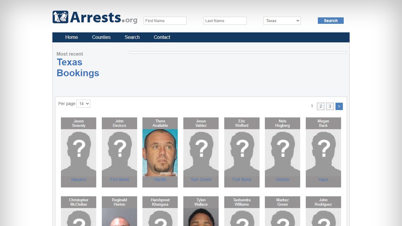 Texas Arrests and Inmate Search